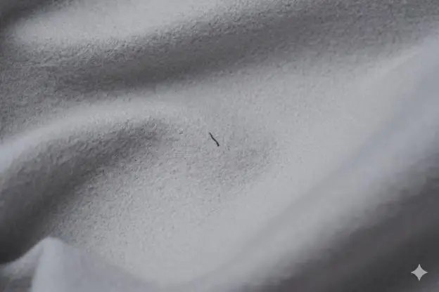 Kajimoreのライトグレーのタオルに、Kajimore独自の「斜めのスリット」が写っているクローズアップ画像。