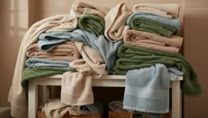 バスタオルがぐちゃぐちゃになって閉まっている様子